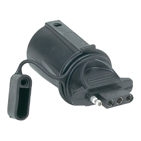 Husky Towing Husky Towing 30313; Trailer Wiring Adapter; 7 Blade to 4 Flat; 1-Piece; Black 30313 - main